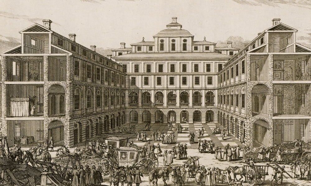 Stockholm City Museum (Stadsmuseet), copperplate engraving from 1691. Photo: Willem Swidde - Kungl. Biblioteket (CC BY-SA 3.0)