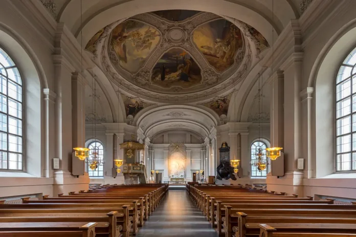 Interior from the Adolf Fredrik Church in Stockholm. Photo. Arild Vågen (CC BY-SA 4.0)