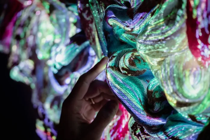 Close-up of the light installations at ANDETAG in central Stockholm. Photo: © Gustaf Tadaa
