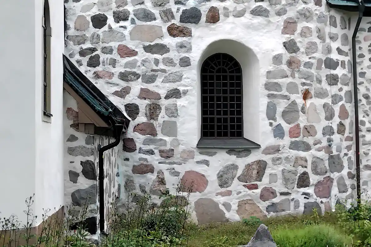 Detail of the outer wall from Bromma Church just outside Stockholm. Photo: © StockholmMuseum.com