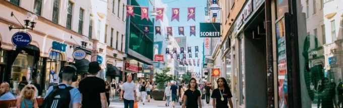 Drottninggatan in Stockholm, a busy shopping street. Photo: Pham Ngoc Anh (pexels.com)