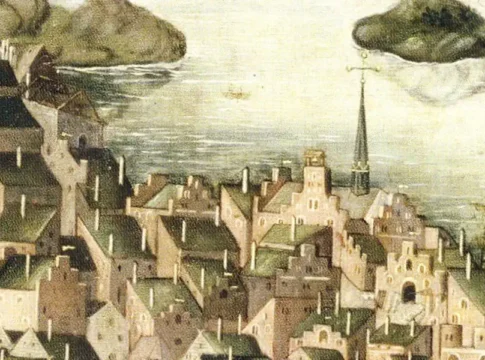 Detail from the Vädersolstavlan from 1535 (located in Storkyrkan next to the Royal Palace). By Urban Målare (Public domain)