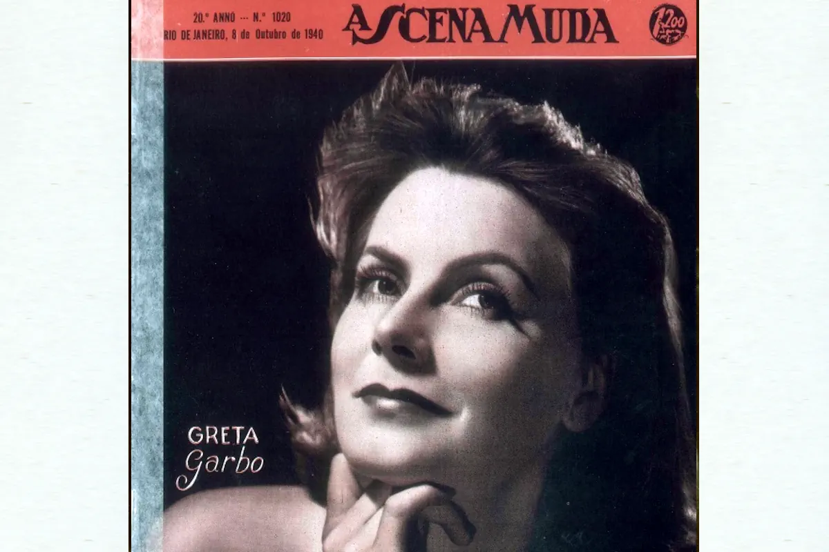 Greta Garbo on the cover of the Brazilian magazine "Ascena Muda" from 1940. Photo: A Scena Muda - https://bjks-opac.museus.gov.br/cgi-bin/koha/opac-detail.pl?biblionumber=22900 (CC BY-SA 4.0)