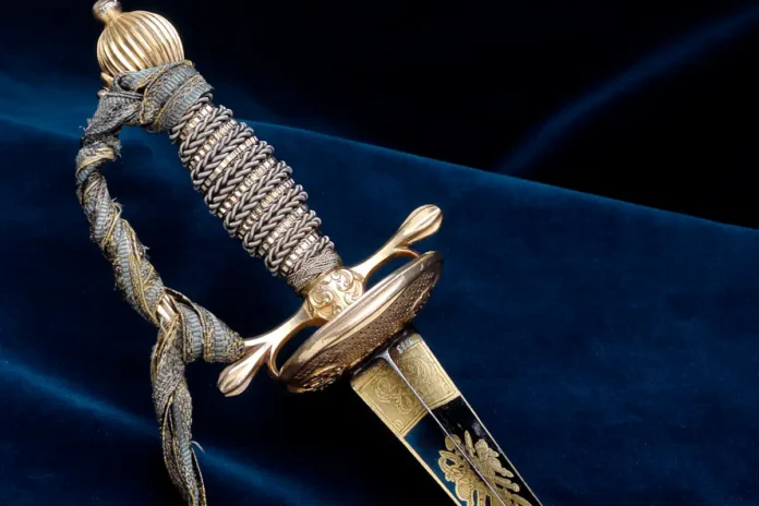 Gustav III's infantry officer's sword, which he wore during the revolution in August 1772. Photo: LSH 56357 (Public domain)