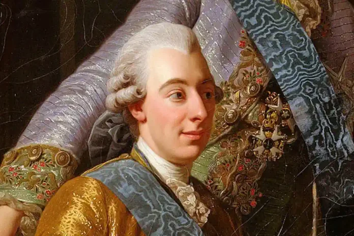 Gustav III in a gold-colored coat, 1771. Painting by Alexander Roslin. Photo: Public Domain