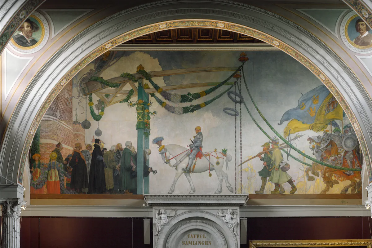 Gustav Vasa rides into Stockholm as king in 1523. Painting by Carl Larsson (Nationalmuseum). Photo: Nationalmuseum/Public domain