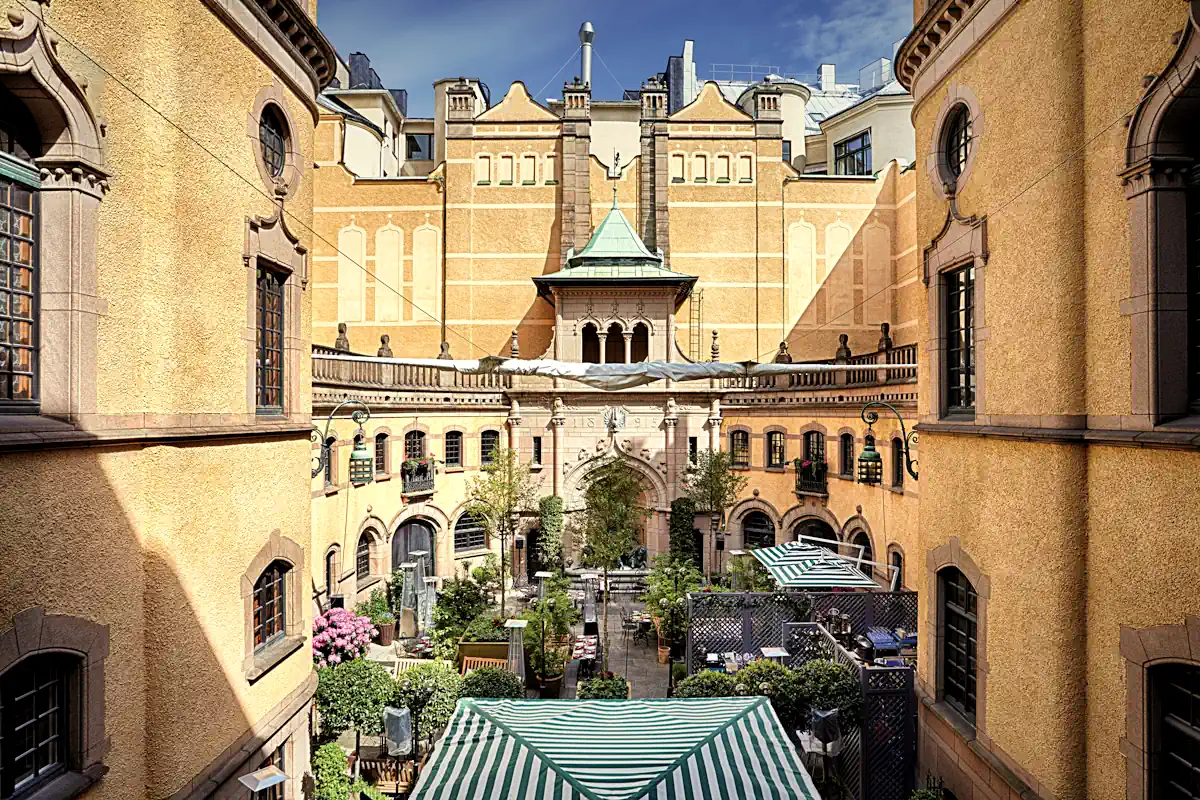 The Hallwyl House courtyard – a popular spot in Stockholm’s restaurant scene. Photo: © Hallwylska museet
