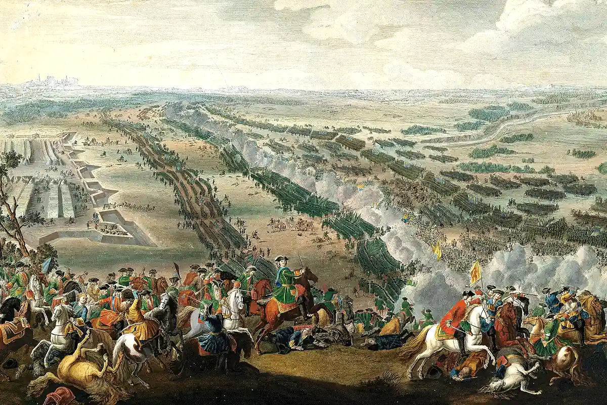 Karl XII’s battle at Poltava in 1709. Painting by Pierre‑Denis Martin, 1726. Photo: Public domain