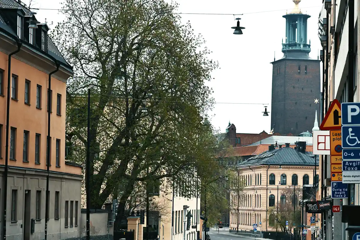 Stockholm City Hall, located on the island of Kungsholmen.