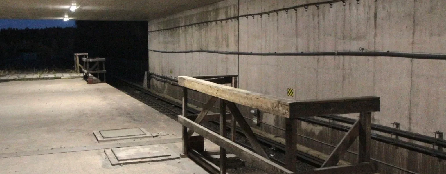 Kymlinge Metro Station, a so called 'ghost station'. Photo: Unknown author (CC0)
