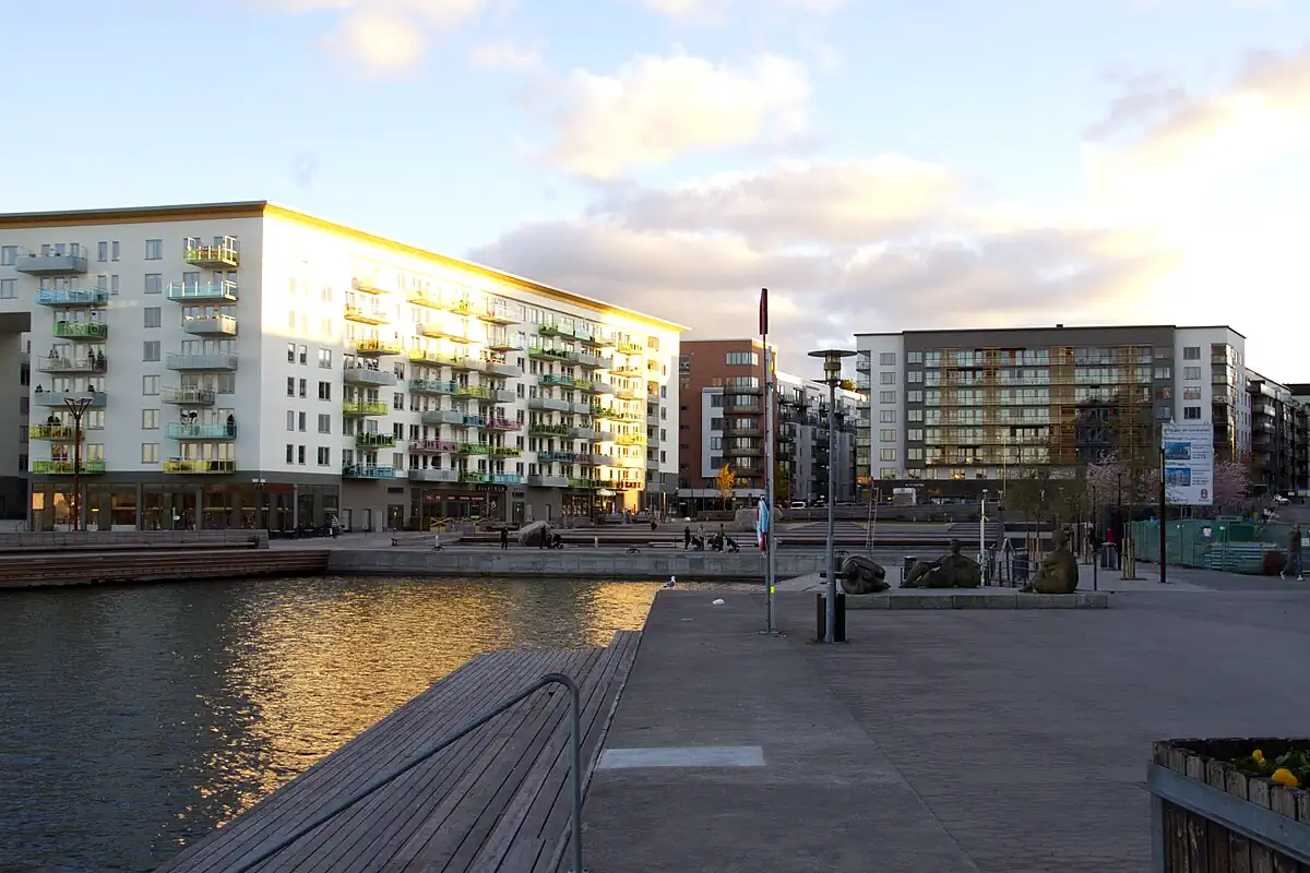 Årstadalshamnen in Liljeholmen in central Stockholm. Photo: Ankara (CC BY-SA 3.0)