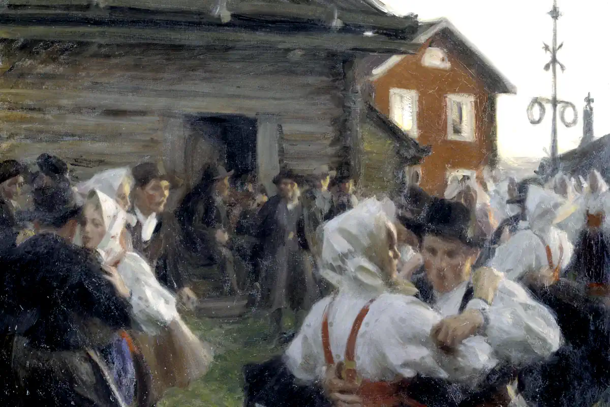 Anders Zorn Midsummer Dance painting, Nationalmuseum Stockholm. Photo: (Public domain)
