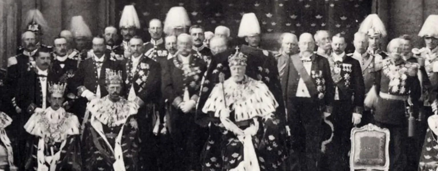 King Oscar II opens the extraordinary parliament session of 1905 in the Hall of State at the Royal Palace of Stockholm in connection with the repeal of the Act of Union. Photo: Unknown (Public domain)