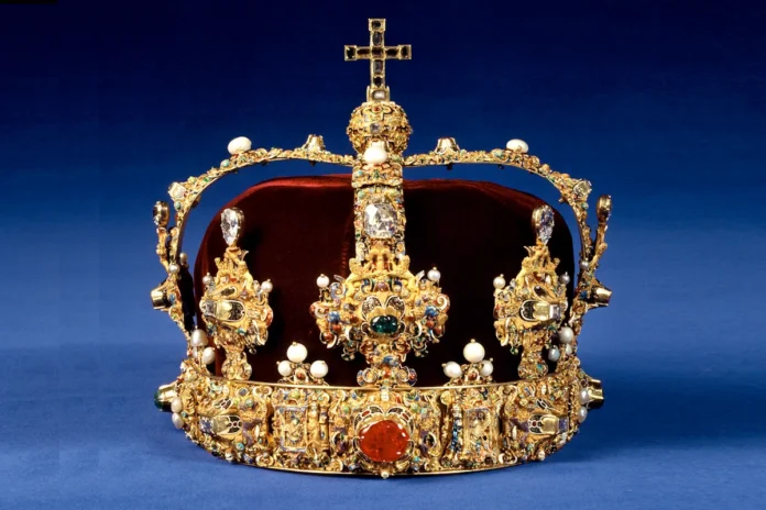 Erik XIV's crown from the coronation in Uppsala Cathedral on June 29, 1561. Photo: Alexis Daflos © Kungl. Hovstaterna