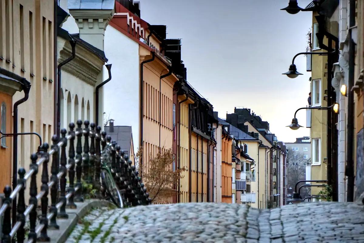View from Brännkyrkagatan on northern Södermalm, Stockholm.