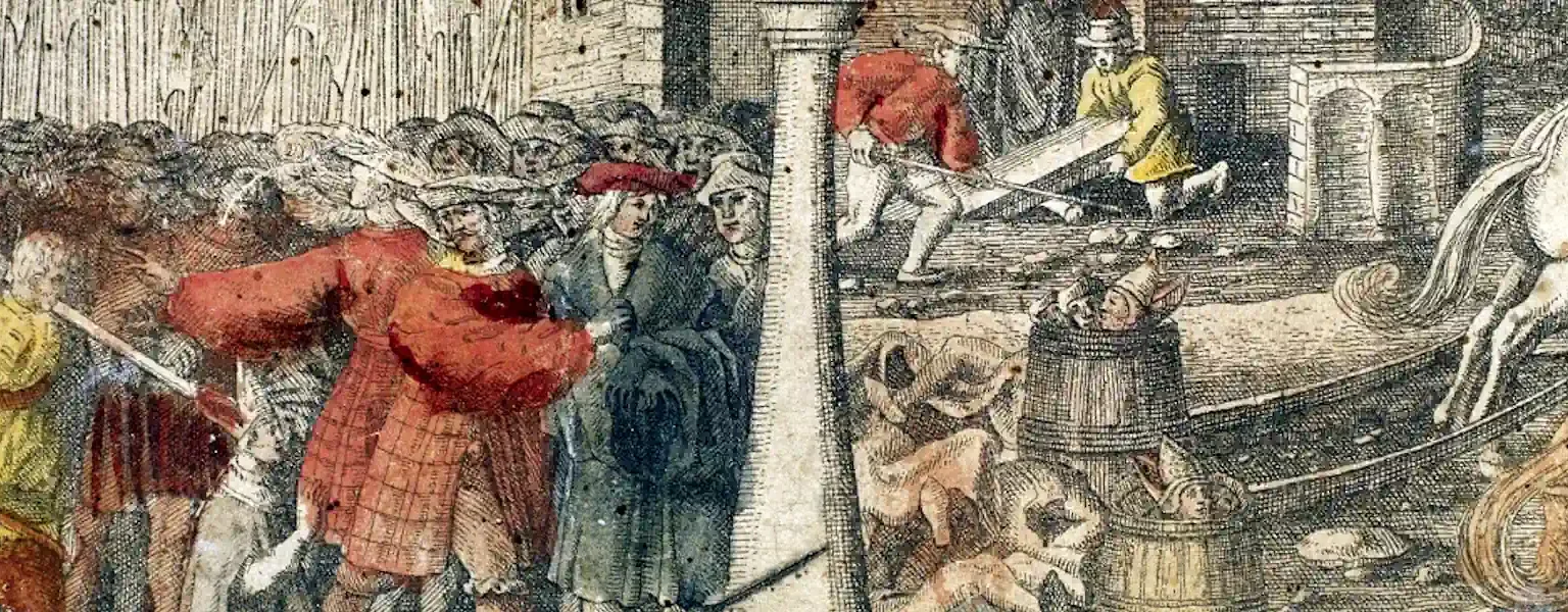 Shortly after the Stockholm Bloodbath, Gustav Vasa commissioned the so-called Bloodbath Engraving. Photo: Public domain
