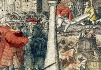 Shortly after the Stockholm Bloodbath, Gustav Vasa commissioned the so-called Bloodbath Engraving. Photo: Public domain