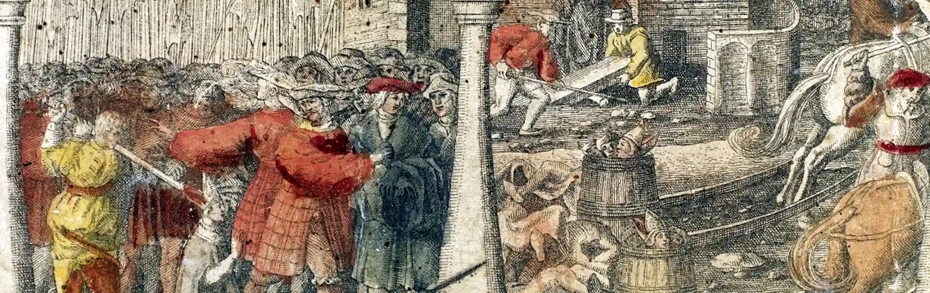 Shortly after the Stockholm Bloodbath, Gustav Vasa commissioned the so-called Bloodbath Engraving. Photo: Public domain