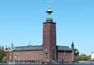 Stockholm City Hall, view from Riddarholmen. © StockholmMuseum.com