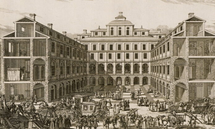 Stockholm City Museum (Stadsmuseet), copperplate engraving from 1691. Photo: Willem Swidde - Kungl. Biblioteket (CC BY-SA 3.0)