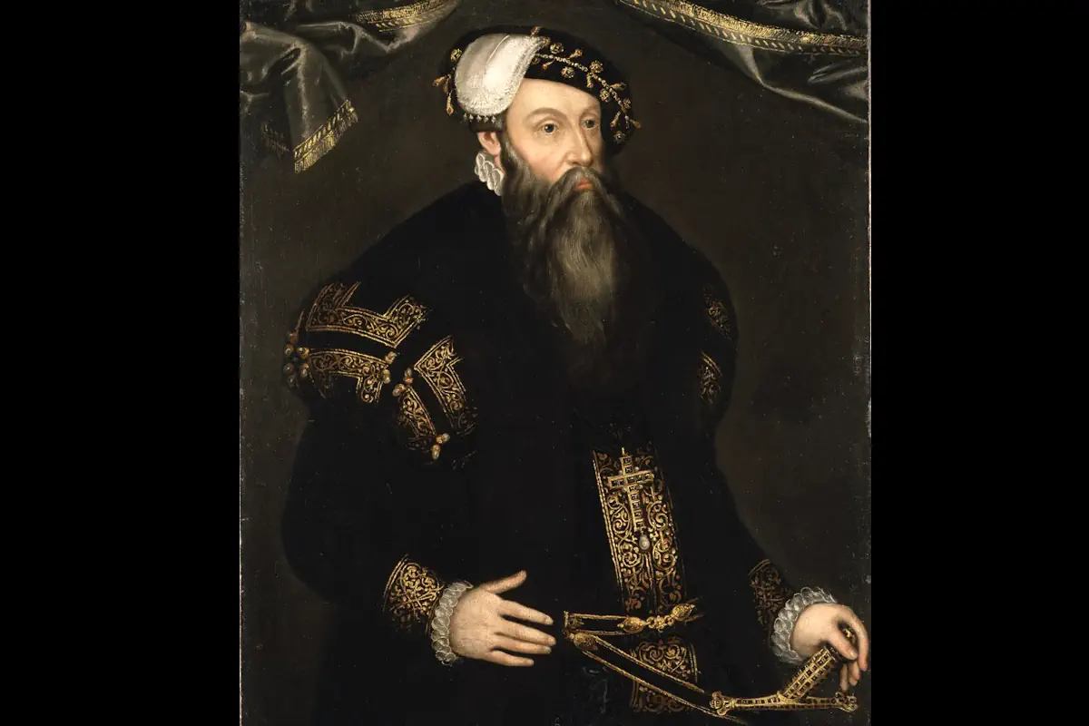 Gustav Vasa in a painting attributed to Cornelius Arendtz. Based on a portrait by Jakob Binck or one of its copies. Photo: Public domain.