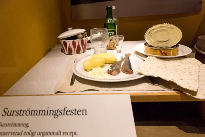 "Surströmmingfesten" at the Nordic Museum, Stockholm. Photo: Pymouss (CC BY-SA 4.0)