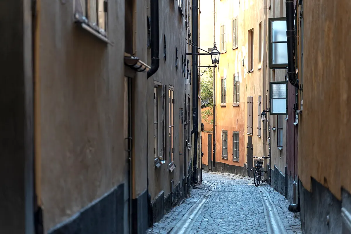 View from Helga Lekamens Gränd in Gamla Stan, Stockholm.